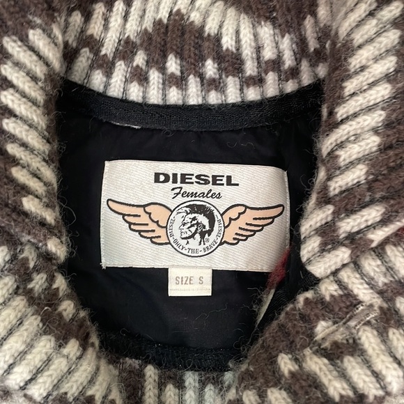 Diesel Oversized Boxy Sweater Poncho Wool Blend Vest size S - Picture 5 of 8